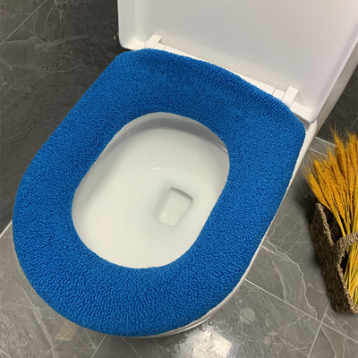 Udobna, mekana, raznobojna WC garnitura za kupaonicu, podebljana periva navlaka za WC sjedala, WC podloga, topla zimska O prsten Setovi noša