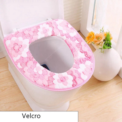 Universāls tualetes paklājiņš Vannas istabas aksesuāri Koraļļu flīsa mīksts tualetes paklājiņš silts ziemas tualetes sēdekļa pārklājs tualetes paklājiņš mazgājams