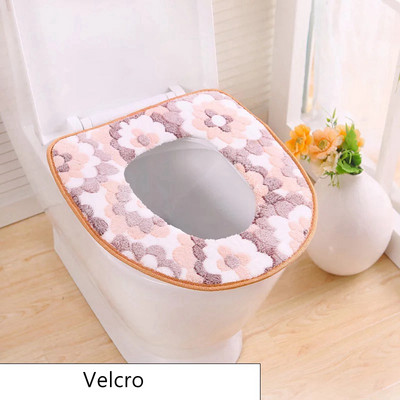 Universāls tualetes paklājiņš Vannas istabas aksesuāri Koraļļu flīsa mīksts tualetes paklājiņš silts ziemas tualetes sēdekļa pārklājs tualetes paklājiņš mazgājams