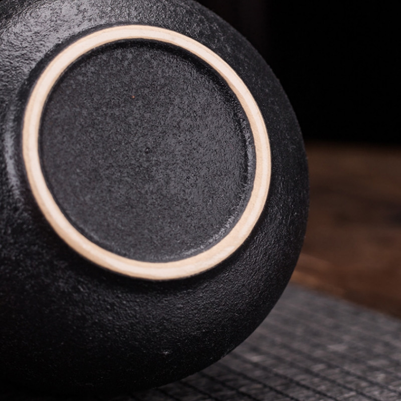 Crni keramički kovčeg Grubi memorijalni spremnik Nepropusno zatvoreno sklonište za urnu Grobnica Posuda za čuvanje pepela za kućne ljubimce Kremiranje ljudske uspomene