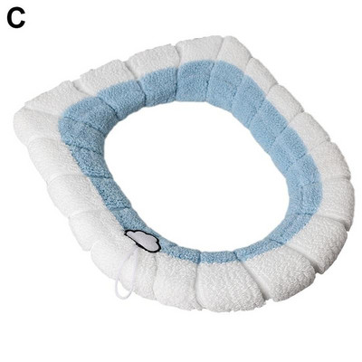 Univerzalna navlaka za WC školjku s ručkom, topla podloga za podmetač, mekana, podebljana, toplija za WC školjku, plišani jastuk za toalet