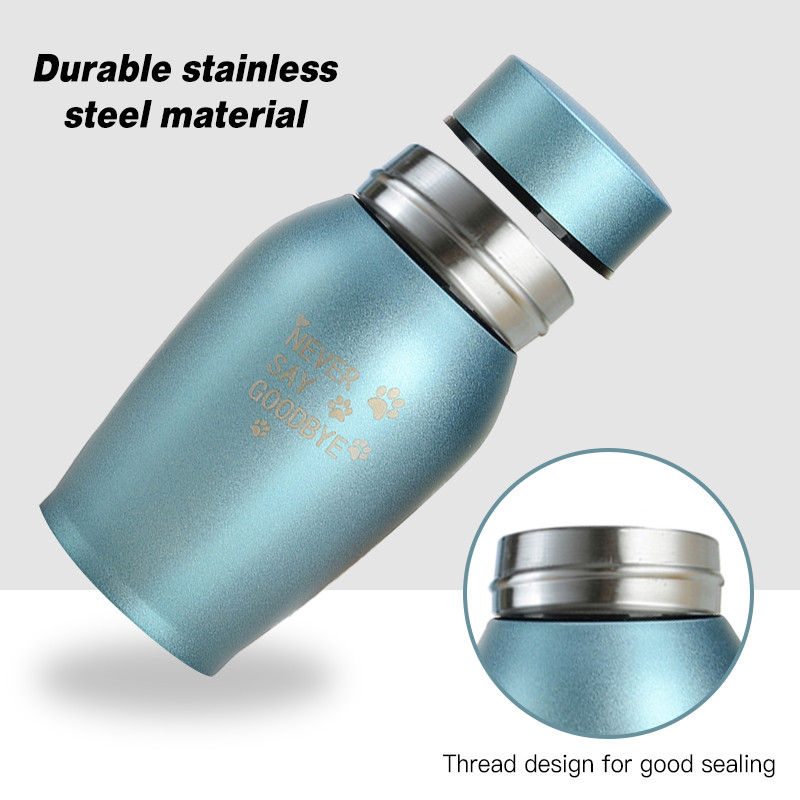 Daudzkrāsainas nerūsējošā tērauda mājdzīvnieku urnas suņu kaķu putnu peles kremēšanas pelni urnas aizzīmogotās bēru piederumi suņiem mājdzīvnieku suvenīru burka