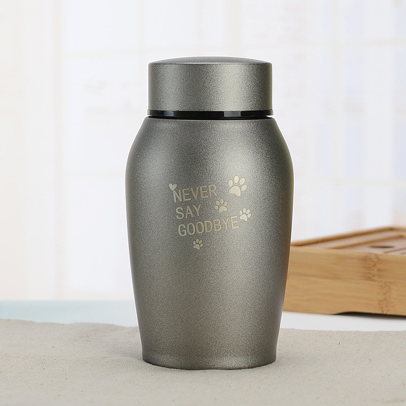 Daudzkrāsainas nerūsējošā tērauda mājdzīvnieku urnas suņu kaķu putnu peles kremēšanas pelni urnas aizzīmogotās bēru piederumi suņiem mājdzīvnieku suvenīru burka