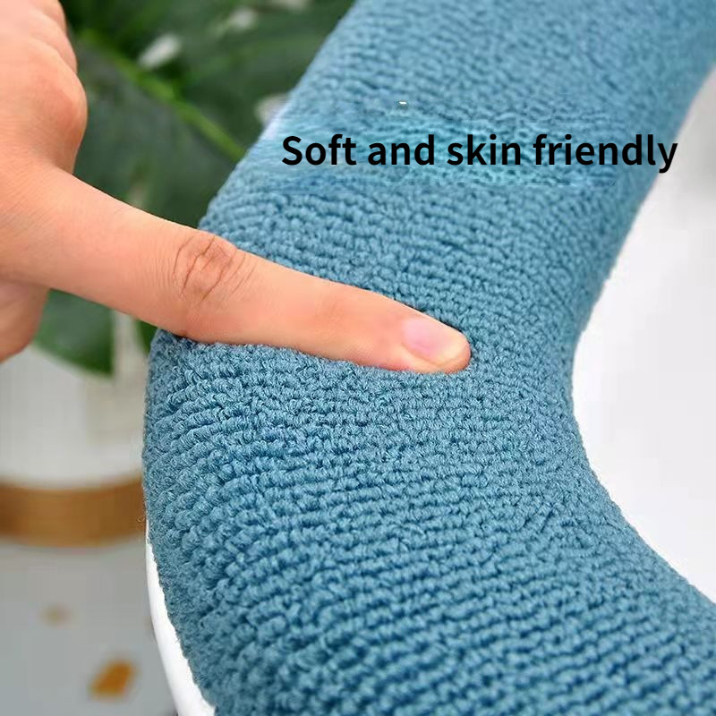 Biezs tualetes sēdekļa pārklāja paklājiņš Mīksts trikotāžas tualetes sēdekļa spilvens Noņemams mazgājams tualetes paklājiņš silts Closestool piederumi