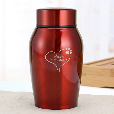 Daudzkrāsainas nerūsējošā tērauda mājdzīvnieku urnas suņu kaķu putnu peles kremēšanas pelni urnas aizzīmogotās bēru piederumi suņiem mājdzīvnieku suvenīru burka