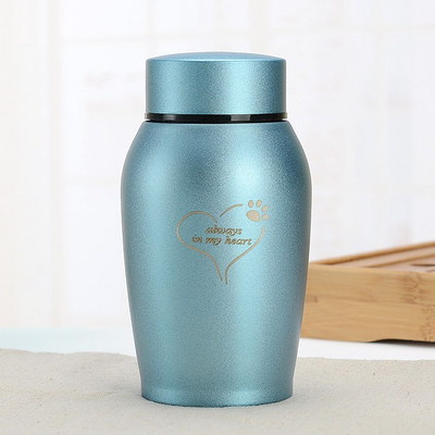 Daudzkrāsainas nerūsējošā tērauda mājdzīvnieku urnas suņu kaķu putnu peles kremēšanas pelni urnas aizzīmogotās bēru piederumi suņiem mājdzīvnieku suvenīru burka