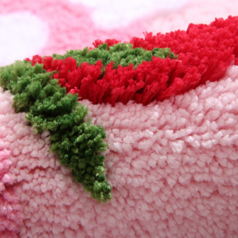 Inyahome Strawberry Cute Design mājīgs īpaši mīksts vannas grīdas paklāji paklāji plīša mikrošķiedras ūdens uzsūcējs vannai dušai un vannai
