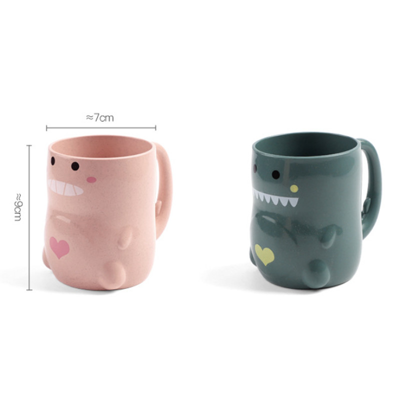 Jauka dinozauru skalošanas krūze zobu birstes krūze vannas istabai ūdens krūze mājsaimniecības piena ūdens krūzes vannai radošā bērnu tīrīšanas krūze mutes skalojamā līdzekļa krūze