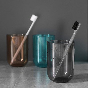 Чаша за миене на баня Чаши за домашна четка за зъби Пластмасова прозрачна чаша за вода за уста