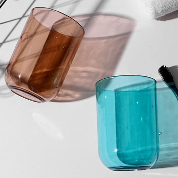 Чаша за миене на баня Чаши за домашна четка за зъби Пластмасова прозрачна чаша за вода за уста