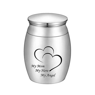 Mans tētis Mans varonis Mans eņģelis kremācijas piemiņas urnas cilvēkiem pielāgotiem nerūsējošā tērauda pelniem Mini piemiņas urna bēru urnas pelniem