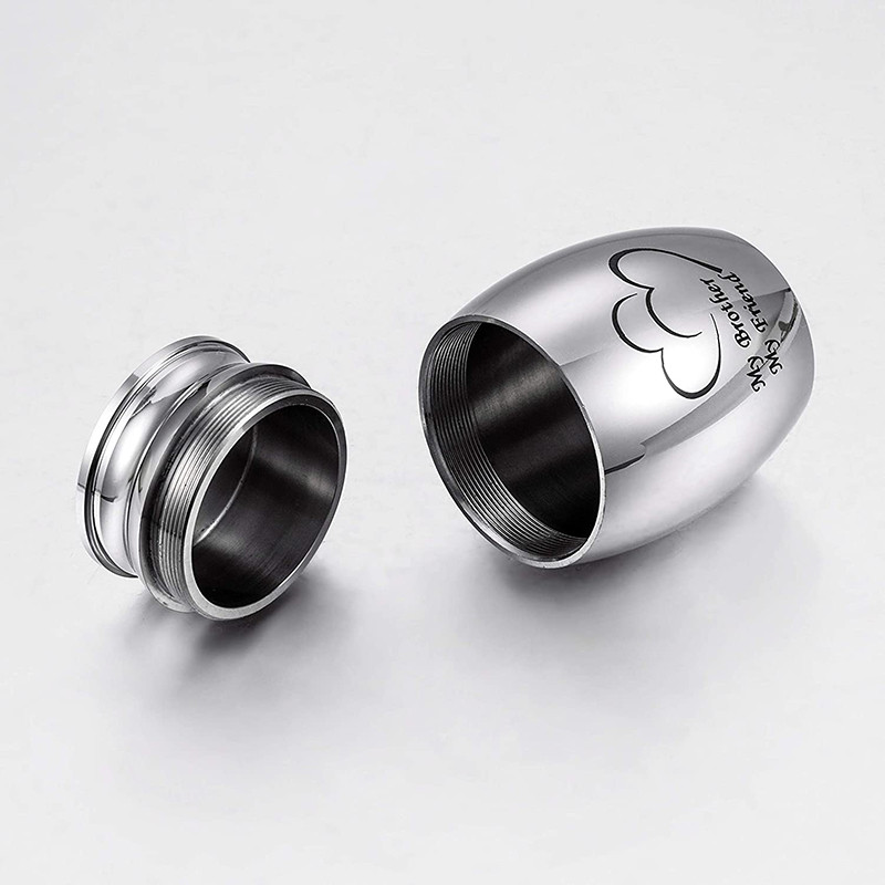 Mans tētis Mans varonis Mans eņģelis kremācijas piemiņas urnas cilvēkiem pielāgotiem nerūsējošā tērauda pelniem Mini piemiņas urna bēru urnas pelniem