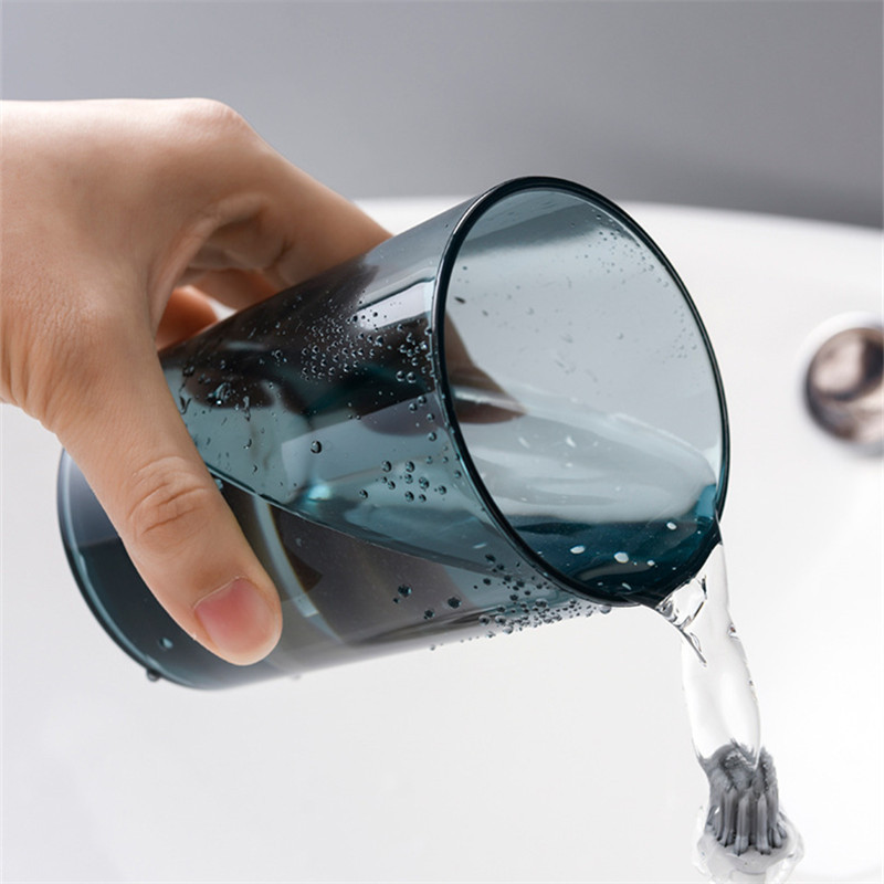 Modes 1 gab Plastmasas mazgāšanas birste Zobu birstes kauss Radošs caurspīdīgs pāris skalošanas kauss mutes birstes kauss