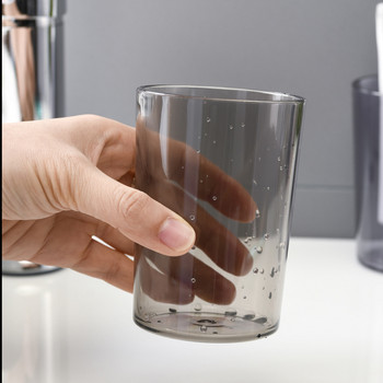 Преносима чаша за измиване на устата Прозрачна пластмаса Домашен хотел Поставка за четка за зъби Аксесоари за баня Чаши за съхранение на вода за уста 300 мл
