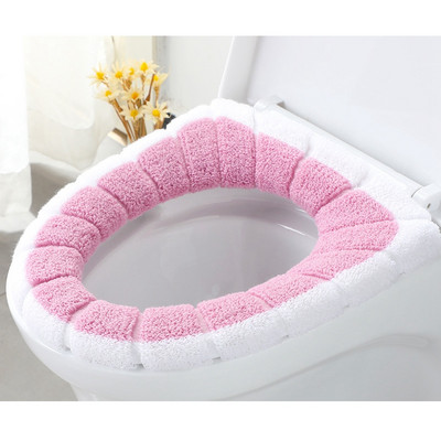 Universāls tualetes sēdekļa pārklāja paklājiņš Mājas vannas paklājiņš Ziemas silts tualetes vāka spilvens Mīksts mazgājams Closestool Mat Vannas istabas piederumi