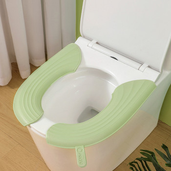 Универсална водоустойчива подложка за тоалетна с дръжка, битова EVA удебелена незамърсена ръка, стикер на капака на тоалетната седалка Направи си сам инструменти за баня