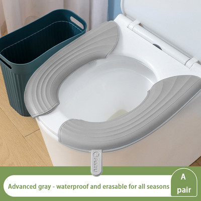 Universāls ūdensnecaurlaidīgs tualetes paklājs ar rokturi Sadzīves EVA sabiezināts, netīrs roku tualetes sēdekļa pārsegs, uzlīme DIY vannas istabas instrumenti