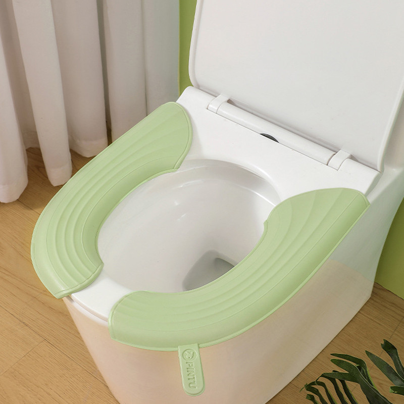 Universāls ūdensnecaurlaidīgs tualetes paklājs ar rokturi Sadzīves EVA sabiezināts, netīrs roku tualetes sēdekļa pārsegs, uzlīme DIY vannas istabas instrumenti