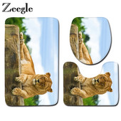 Zeegle Podna prostirka za kupaonicu od mikrovlakana 3 komada Set prostirki za kupaonicu Protuklizna prostirka za WC Kupaonski tepih Kupaonske prostirke Perive prostirke Kupaonske prostirke