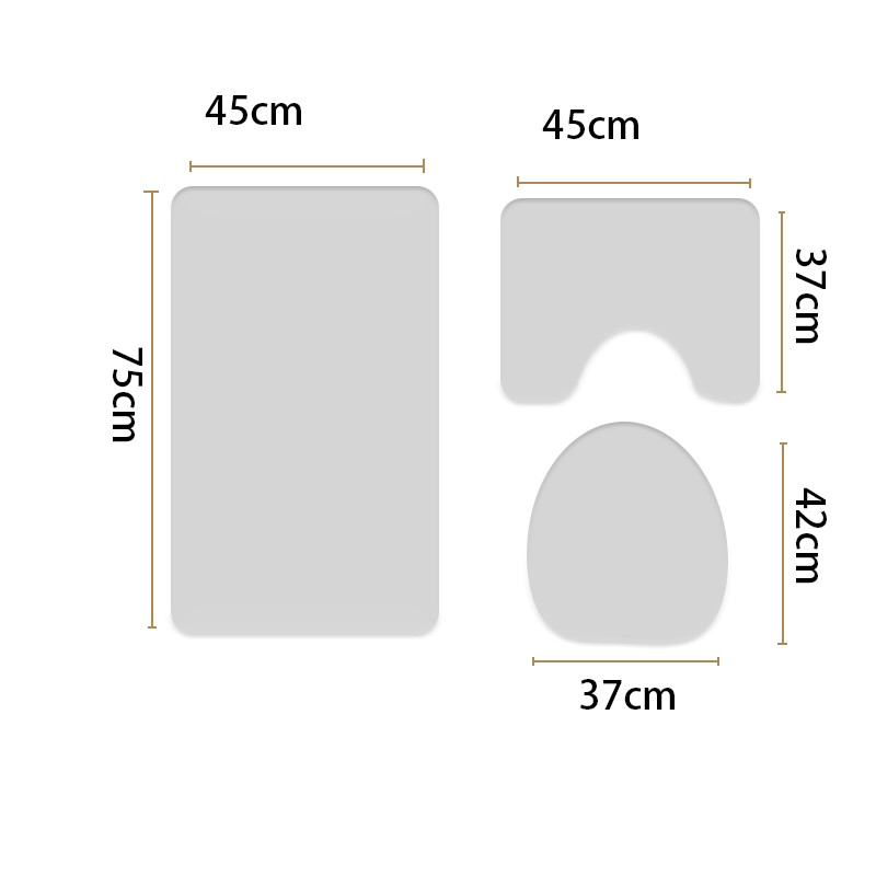 Stripe Print vannas paklājiņš vannas istabā HomeDecoration paklāju komplekts tualetes sēdekļa spilvenam ūdensizturīgs pretslīdes dušas kāju paklāja komplekts