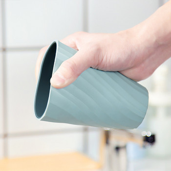 1PC Двуслойна пластмасова преносима чаша за измиване на устата 301-400 мл Хотел Пътуване Домашни чаши за съхранение на четки за зъби Аксесоари за баня