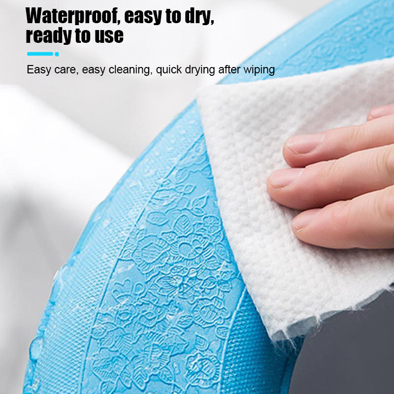 Mazgājama uzlīme putu tualetes pārvalks Ūdensizturīgs vannas istabas tualetes sēdeklis atkārtoti lietojams silikons Four Seasons mājsaimniecības tualetes piederumi