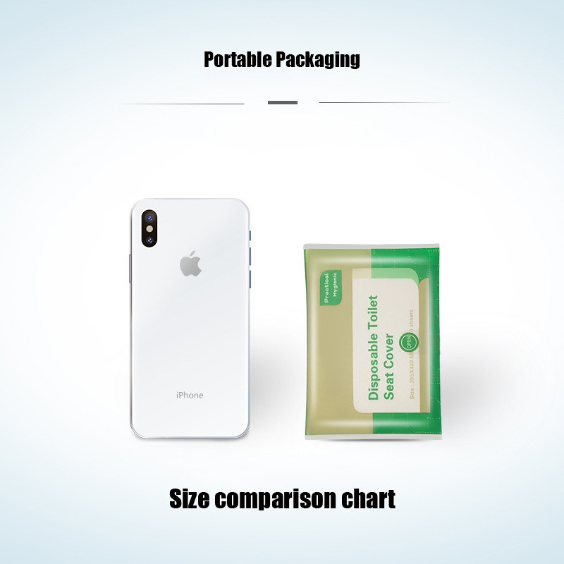 50/10gab Vienreizējās lietošanas tualetes sēdekļa pārsega veids Ceļojumi Kempings Viesnīca Vannas istabas piederumi Papīrs Ūdensizturīgs Šķīstošs Ūdens