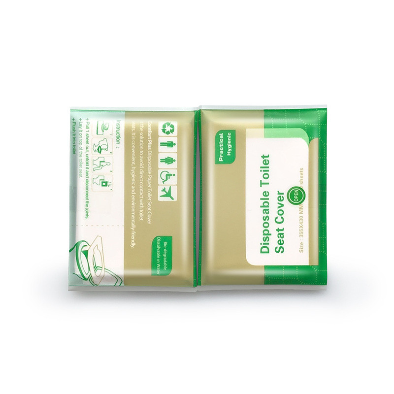 50/10gab Vienreizējās lietošanas tualetes sēdekļa pārsega veids Ceļojumi Kempings Viesnīca Vannas istabas piederumi Papīrs Ūdensizturīgs Šķīstošs Ūdens