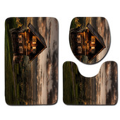 Zeegle Night View 3gab./komplektā Vannas istabas paklājiņš Mazgājams vannasistabas paklājs Pretslīdes paklājiņš tualetes vannas paklājiem dušas istabas grīdas paklājiņi