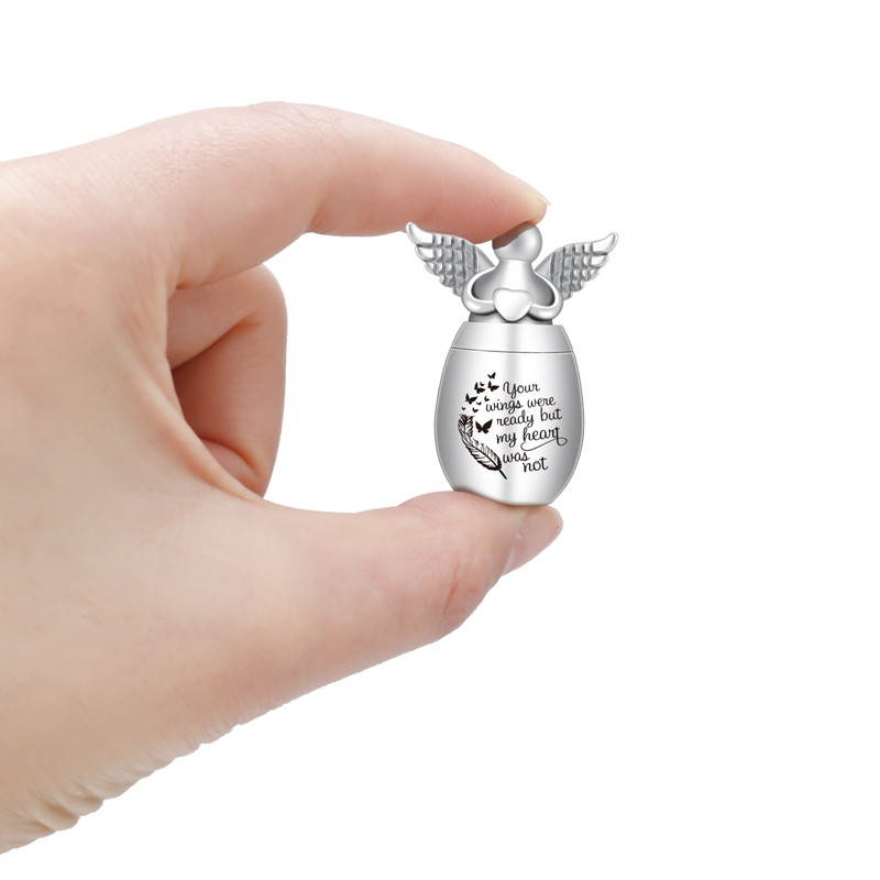 Kremācijas urnas cilvēku pelniem, eņģeļu spārnu piekariņi piemiņas urnas Mini kremācijas urnas suņiem kaķiem pelnu turētājs