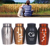 Srebrna/zlatna/crna Urne od nehrđajućeg čelika Kućni ljubimci Pas Mačka Ptice Miš Kremiranje Pepeo Urna Kovčeg za uspomene Kolumbarij Ljubimci Spomenici