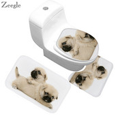 Zeegle mājdzīvnieku suņu vannas istabas paklājs 3 gab. Paklājs grīdas paklāji Vannas istabas flaneļa neslīdošs vannas paklājs vannas istabai un tualetei