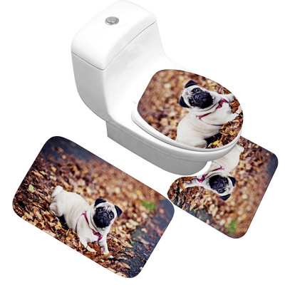 Zeegle mājdzīvnieku suņu vannas istabas paklājs 3 gab. Paklājs grīdas paklāji Vannas istabas flaneļa neslīdošs vannas paklājs vannas istabai un tualetei