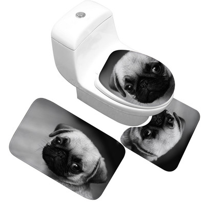 Zeegle mājdzīvnieku suņu vannas istabas paklājs 3 gab. Paklājs grīdas paklāji Vannas istabas flaneļa neslīdošs vannas paklājs vannas istabai un tualetei