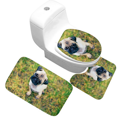 Zeegle mājdzīvnieku suņu vannas istabas paklājs 3 gab. Paklājs grīdas paklāji Vannas istabas flaneļa neslīdošs vannas paklājs vannas istabai un tualetei