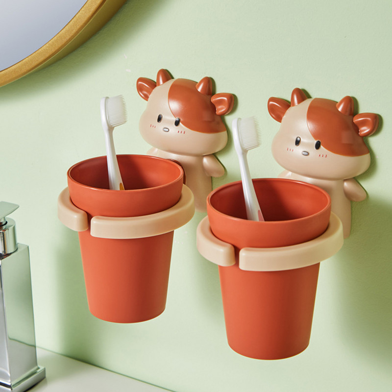 Bērnu multfilmas Mutes skalošanas krūze Sienas zobu birstes glāzīte Zobu birstes turētājs bērniem Gargle Cup