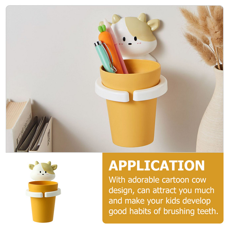 Bērnu multfilmas Mutes skalošanas krūze Sienas zobu birstes glāzīte Zobu birstes turētājs bērniem Gargle Cup