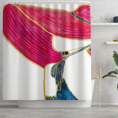 Vannimati ja dušikardina komplekt vannitoas AntiSlip WC-vaiba jalamattide komplekt koos elegantse Beauty Print tualeti istmepadjaga