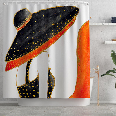 Vannimati ja dušikardina komplekt vannitoas AntiSlip WC-vaiba jalamattide komplekt koos elegantse Beauty Print tualeti istmepadjaga