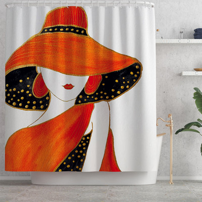 Vannimati ja dušikardina komplekt vannitoas AntiSlip WC-vaiba jalamattide komplekt koos elegantse Beauty Print tualeti istmepadjaga