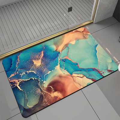 30 krāsu īpaši uzsūcošs grīdas paklājiņš, ātri žūstošs vannas istabas paklājiņš, viegli tīrāms, mājas eļļas necaurlaidīgs virtuves paklājiņš