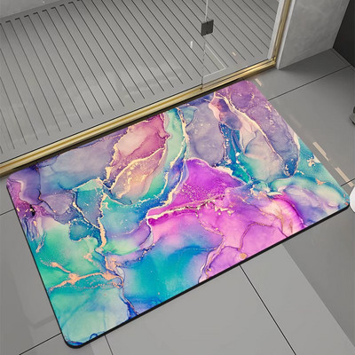 30 krāsu īpaši uzsūcošs grīdas paklājiņš, ātri žūstošs vannas istabas paklājiņš, viegli tīrāms, mājas eļļas necaurlaidīgs virtuves paklājiņš