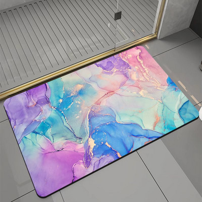 30 krāsu īpaši uzsūcošs grīdas paklājiņš, ātri žūstošs vannas istabas paklājiņš, viegli tīrāms, mājas eļļas necaurlaidīgs virtuves paklājiņš