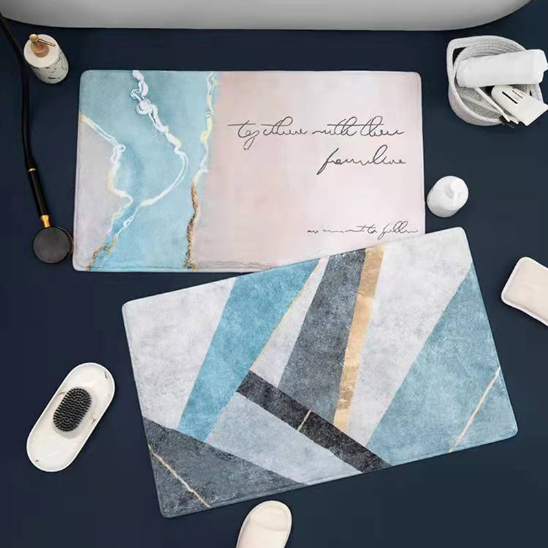 30 krāsu īpaši uzsūcošs grīdas paklājiņš, ātri žūstošs vannas istabas paklājiņš, viegli tīrāms, mājas eļļas necaurlaidīgs virtuves paklājiņš