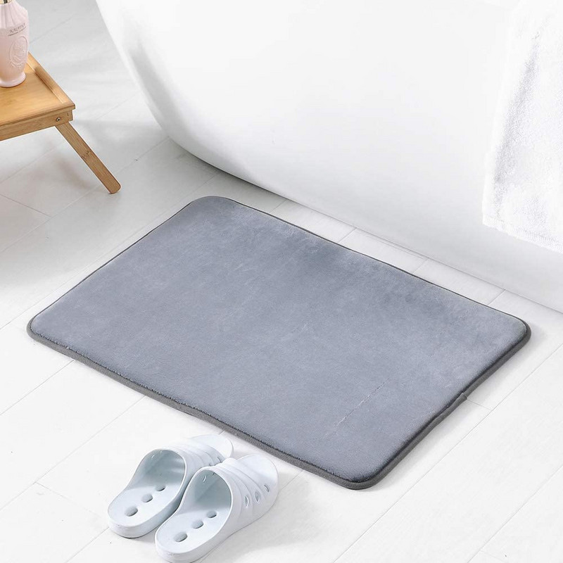 2 dab. Memory Foam Mat Neslīdošs vannas paklājiņš un U formas pjedestāla paklājiņš, kontūrveida paklājs vannas istabas paklājs, mazgājams mašīnā