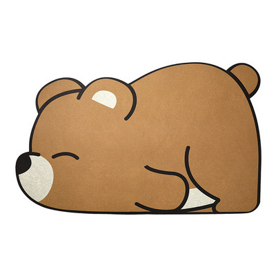 Jauna karikatūra Panda vannas istabas durvju neslīdoši paklājiņi Sadzīves vannas istabas ieeja Absorbējošs grīdas paklājiņš Tualetes ātri žūstošs spilvens