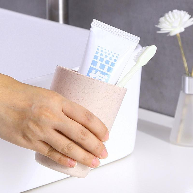 Nešiojamas kviečių šiaudų vandens puodelis Vonios puodelis vaikams Puodelio rinkinys Kelioninis puodelis Dantų šepetėlis Vonios gėrimas X0X5