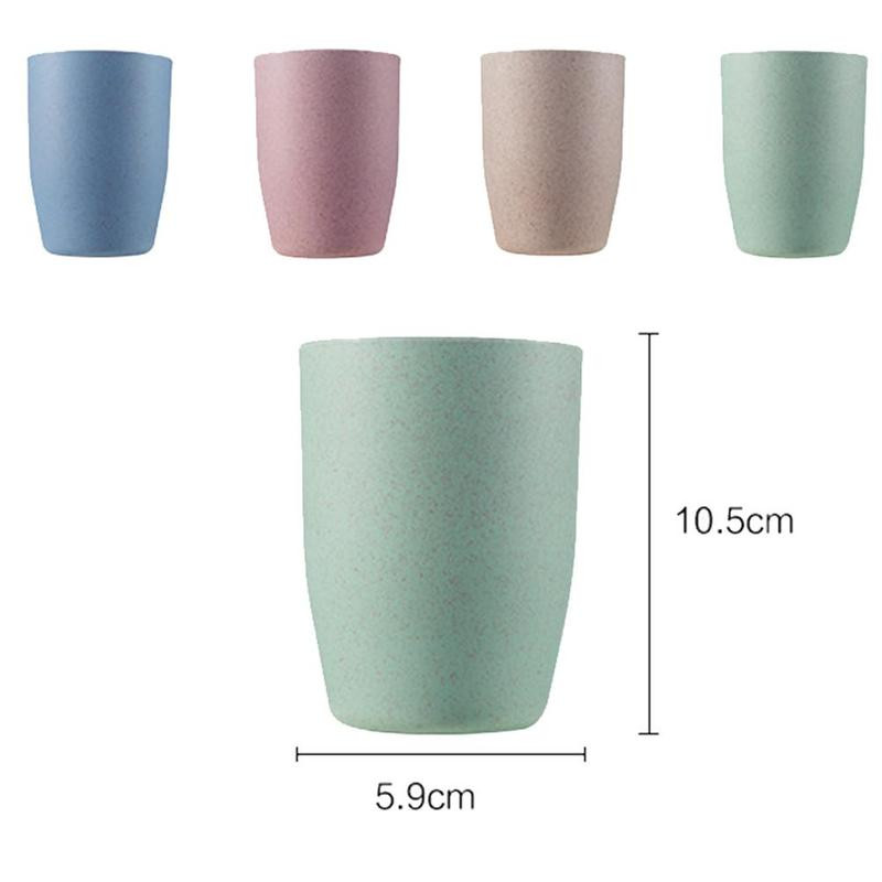 Nešiojamas kviečių šiaudų vandens puodelis Vonios puodelis vaikams Puodelio rinkinys Kelioninis puodelis Dantų šepetėlis Vonios gėrimas X0X5