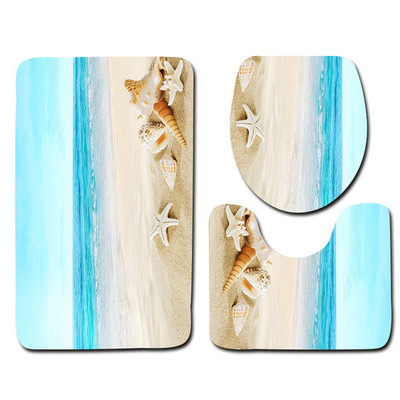 Pretslīdēšanas vannas paklājiņi Vannas istabas paklāji Vannas istabas 3D Akmens apdruka Neslīdošs vannas paklājs Kājslauķis Tualetes paklājs Vannas istabas produkti