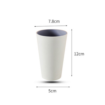 Αξεσουάρ μπάνιου Κύπελλο νερού Οδοντόβουρτσα γαργάρα Πλαστική απλή δίχρωμη γυαλί Ζευγάρι Βουρτσίσματος Ποτήρι στόματος πλυσίματος